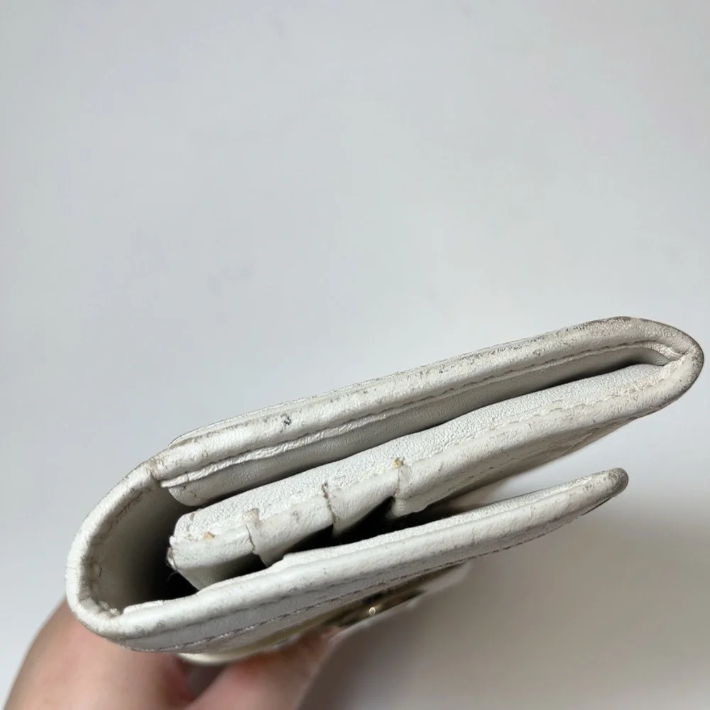 Coach Womens Canvas Folded Credit Card Tan Wallet